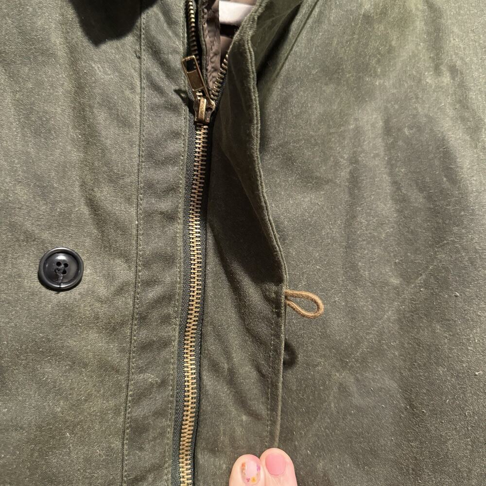Alpha Industries Imogene Willie Wax Field Jacket Quilted Lining Forest Green Med - Picture 3 of 10